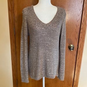 FINAL MARKDOWN BEFORE DONATING!   APT. 9 SEQUIN SPECKLED WOVEN SWEATER. SIZE L.